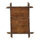 Antique French Wooden Faux Bamboo Mirror 52x39cm