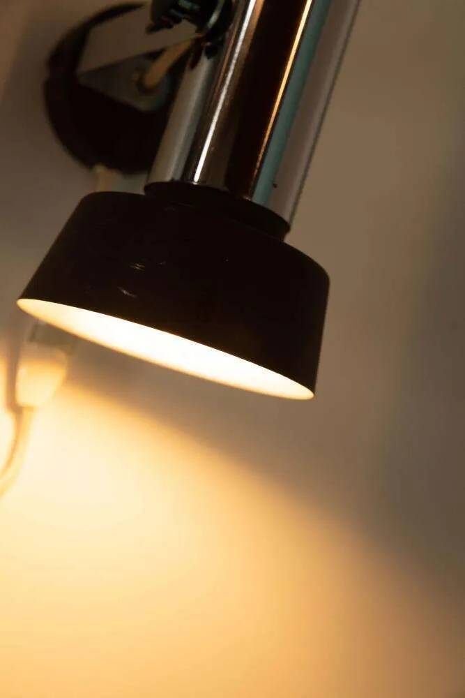 Vintage 1960s design wall/ceiling light, space age chrome.