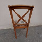 1 chaise ancienne à croisillon charles x  période restauration