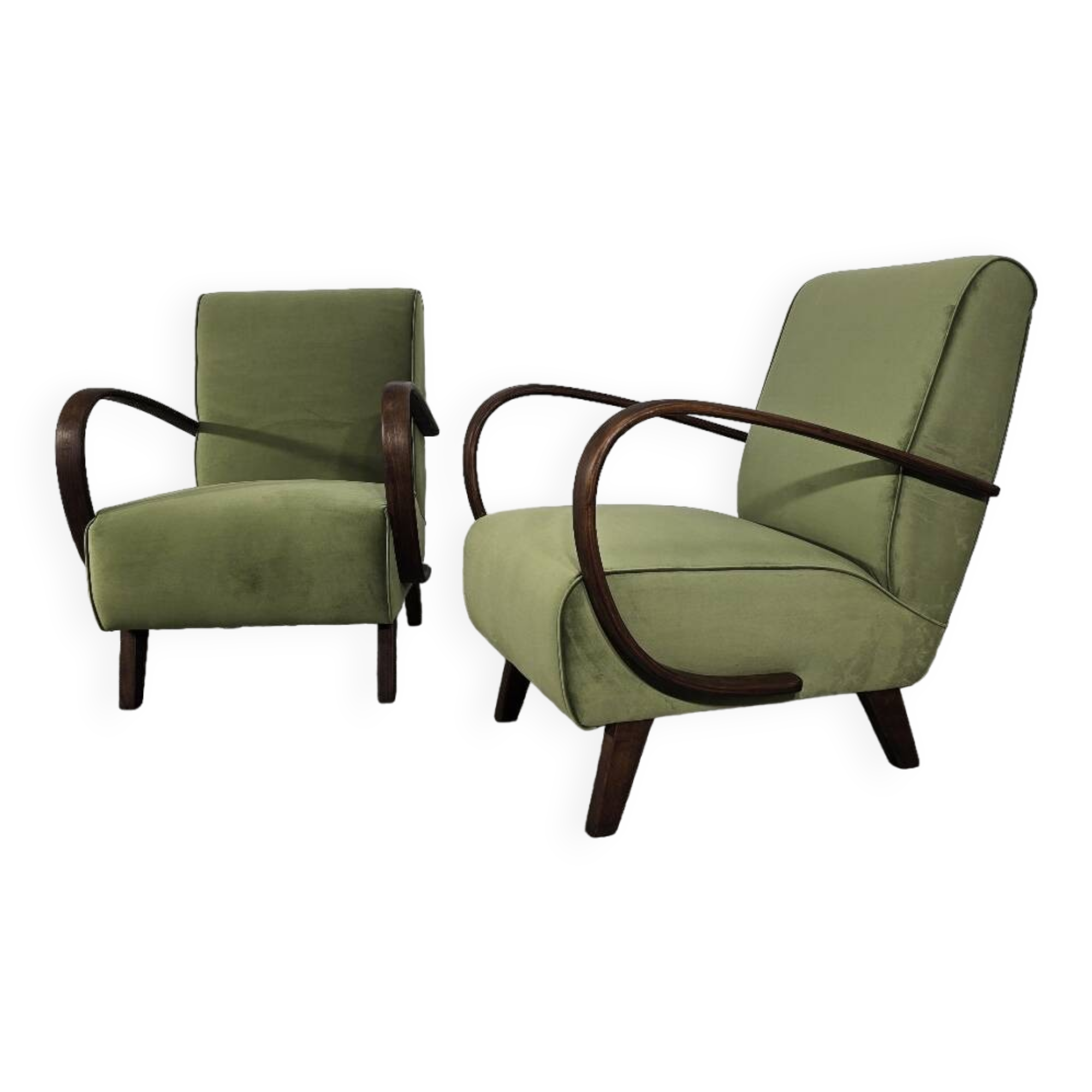 Fauteuils par Jindrich Halabala, 1940s, Set de 2