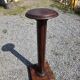 Solid oak column pedestal