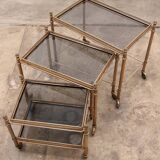 Trolleys three tables made in France in the 1950s.
