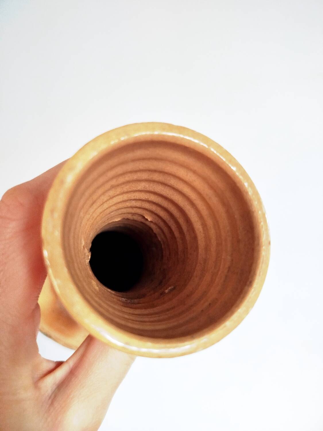 Glazed terracotta vase