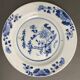 Flat plate in Chinese blue XVIII or XIX Blue and white décor