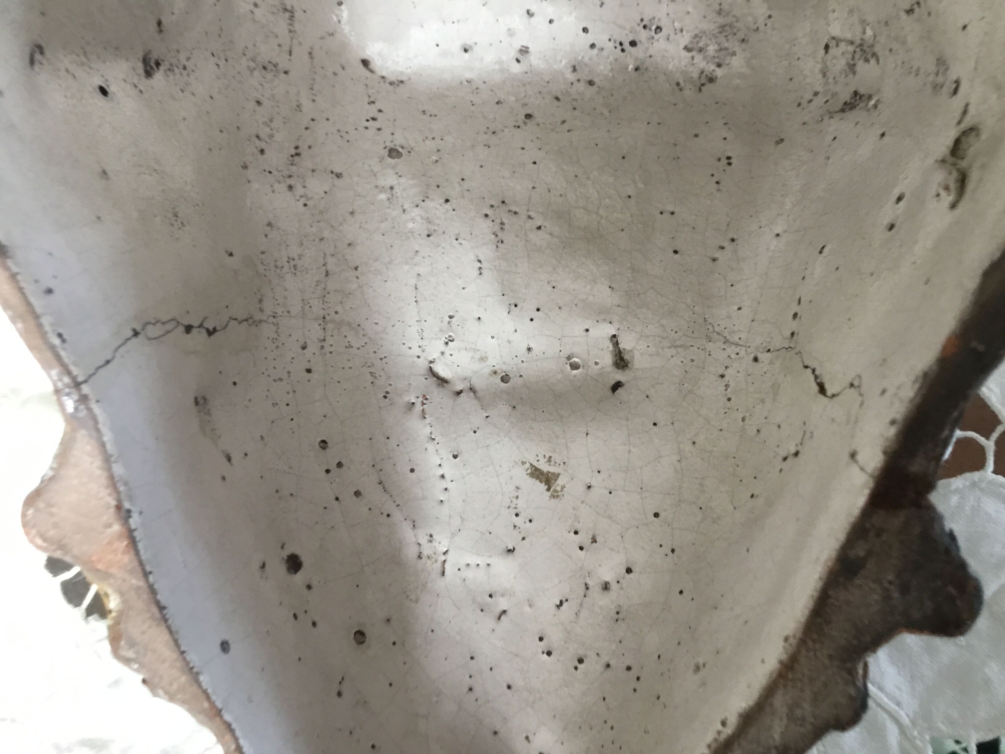 Rustic ceramic wall console