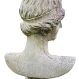 Large bust of apollo in cut stone height 45 cm