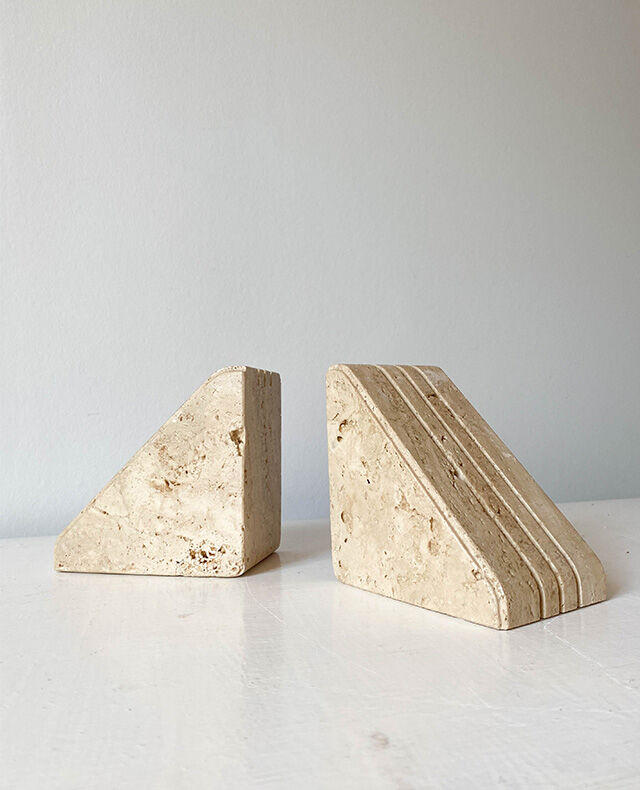 Pair of greenhouse travertine books Cerri Nestore
