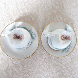 2 tasses à café porcelaine Chauvigny