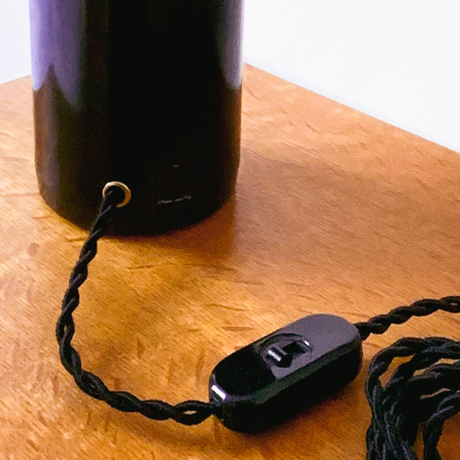 Sandstone and rabane lamp