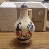 Glazed ceramic vinegar jug Pichet Vinaigrier HB Henriot Quimper
