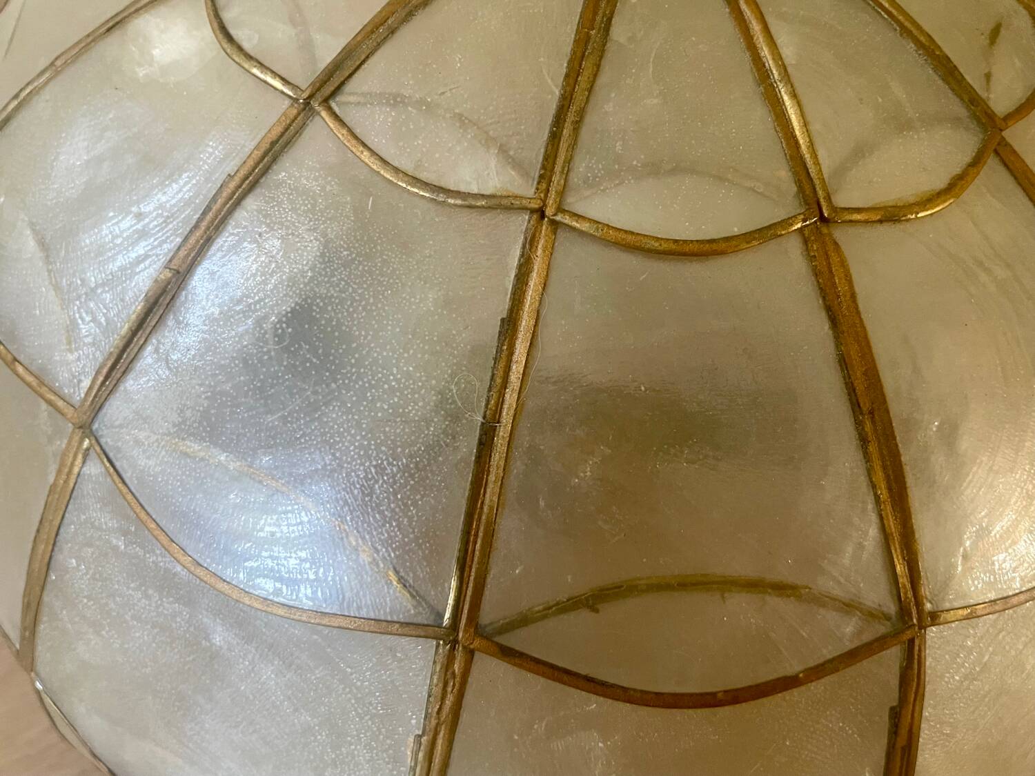 Vintage mother-of-pearl ceiling light