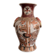 Satsuma Vase Japan Ceramic Bird Peony Meiji 30cm