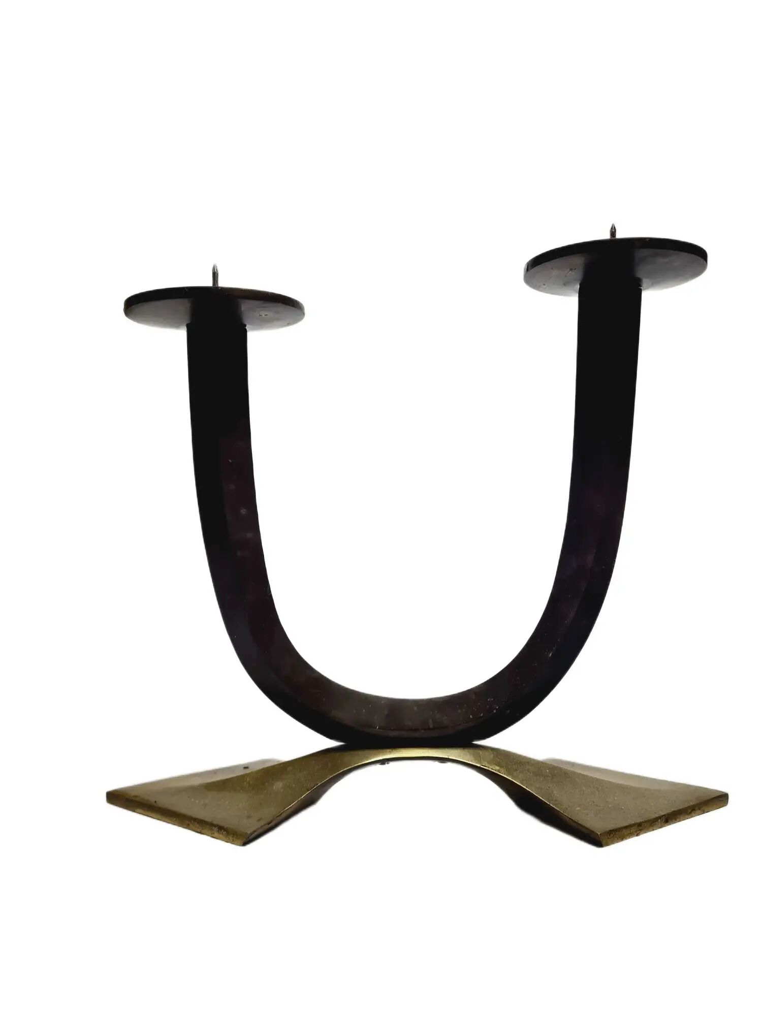 L9V Art Deco Two-Arm Candleholder