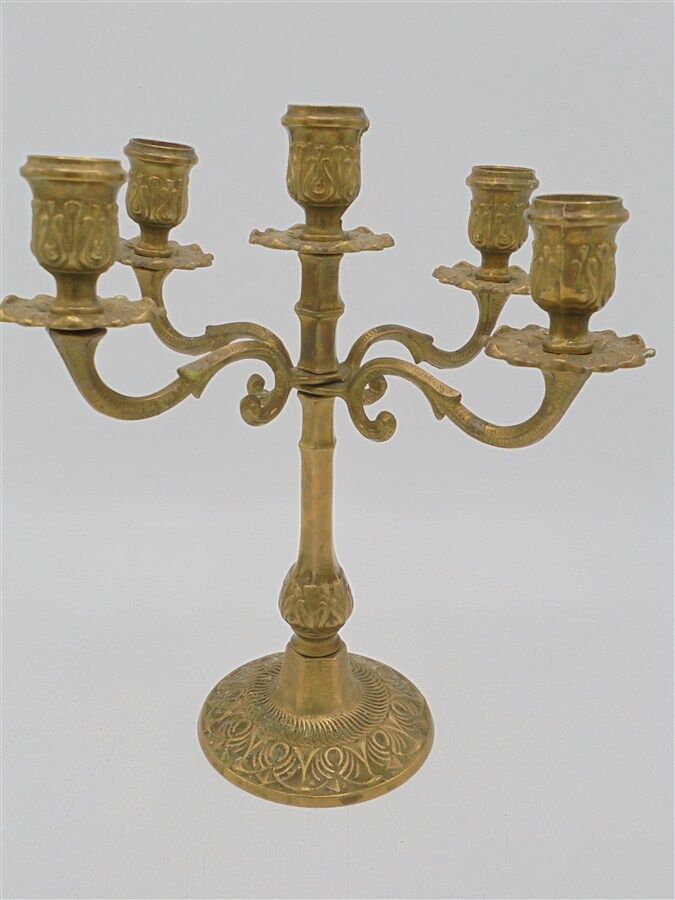 Pair of brass candlesticks