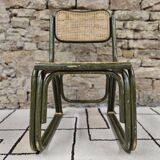 Breuer style bamboo cane chair 1980"