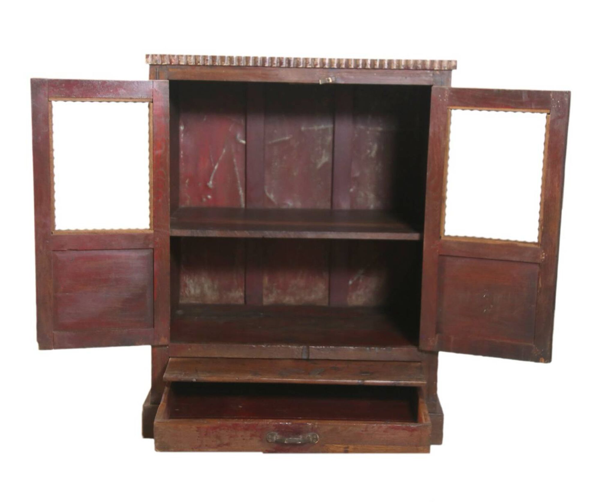 Vaisselier, buffet Art déco en teck birman