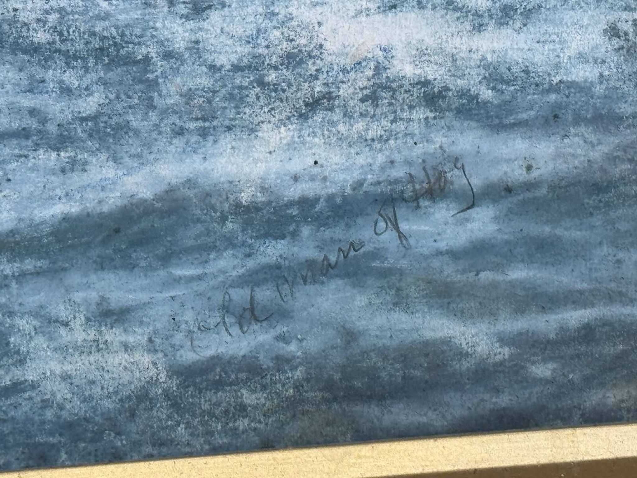 Aquarelle sous verre fin XIXème signée A.Johnston 1891