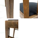 Lot de 2 chaises vintage Mid-Century dossier à barreaux bois massif design