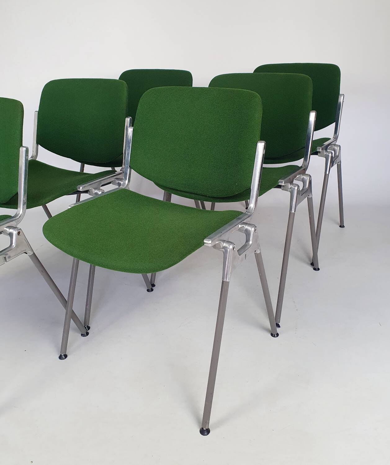 Set of 6 G.Piretti chairs for Castelli