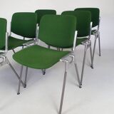 Set of 6 G.Piretti chairs for Castelli