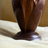 Vase en bois Art Deco sculpté