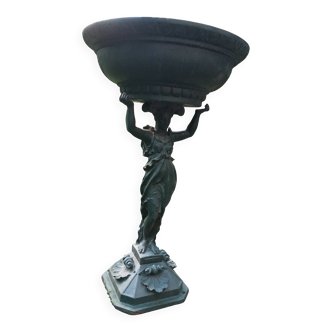 Cast iron caryatid fountain