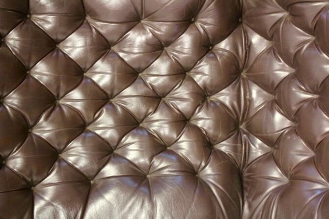 Leather armchair with footstool Noboru Nakamura Bore