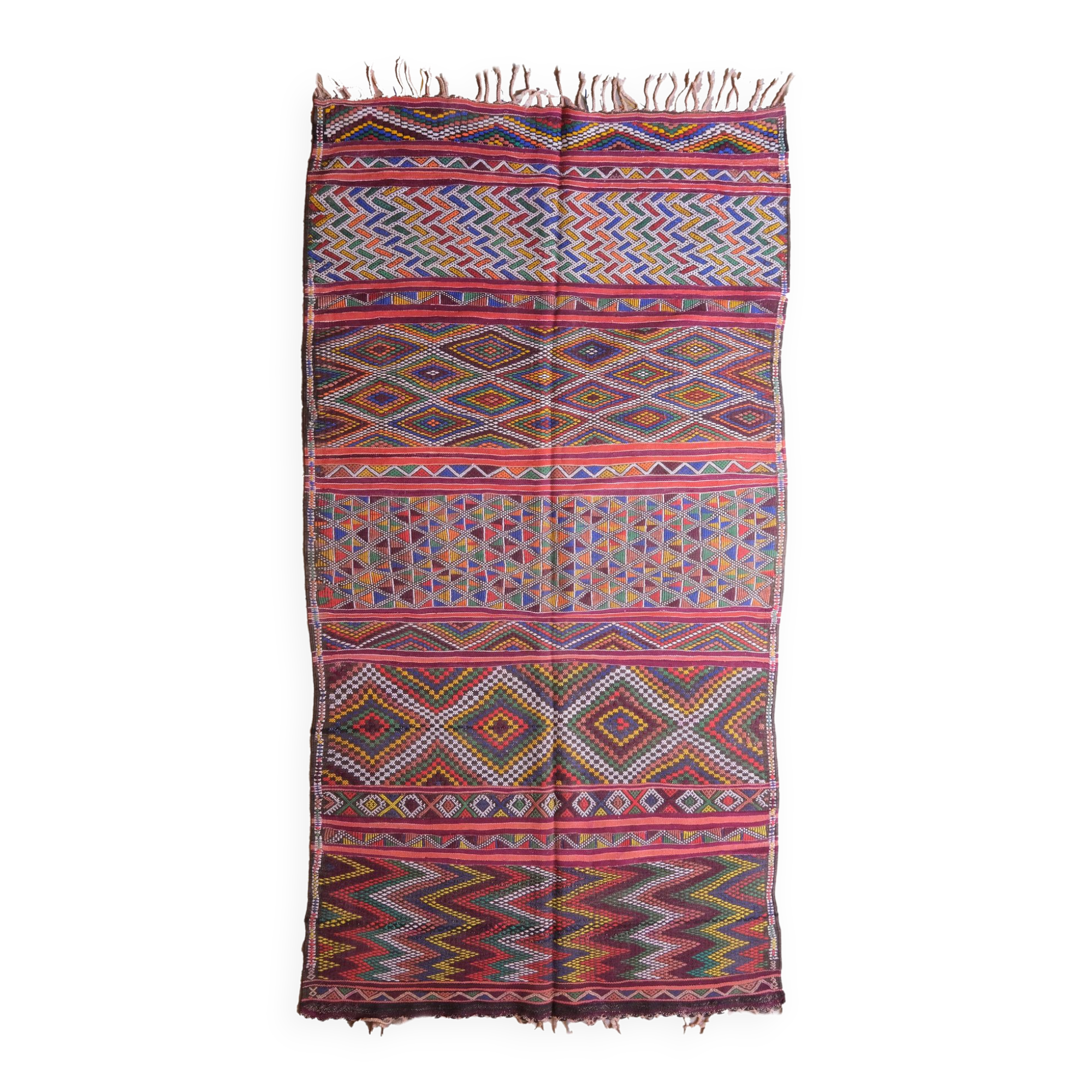 Moroccan Kilim Zayan Rug - 247 x 135 cm