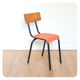 Ensemble de 4 chaises d'école vintage