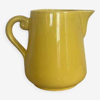 Vintage ceramic yellow pitcher