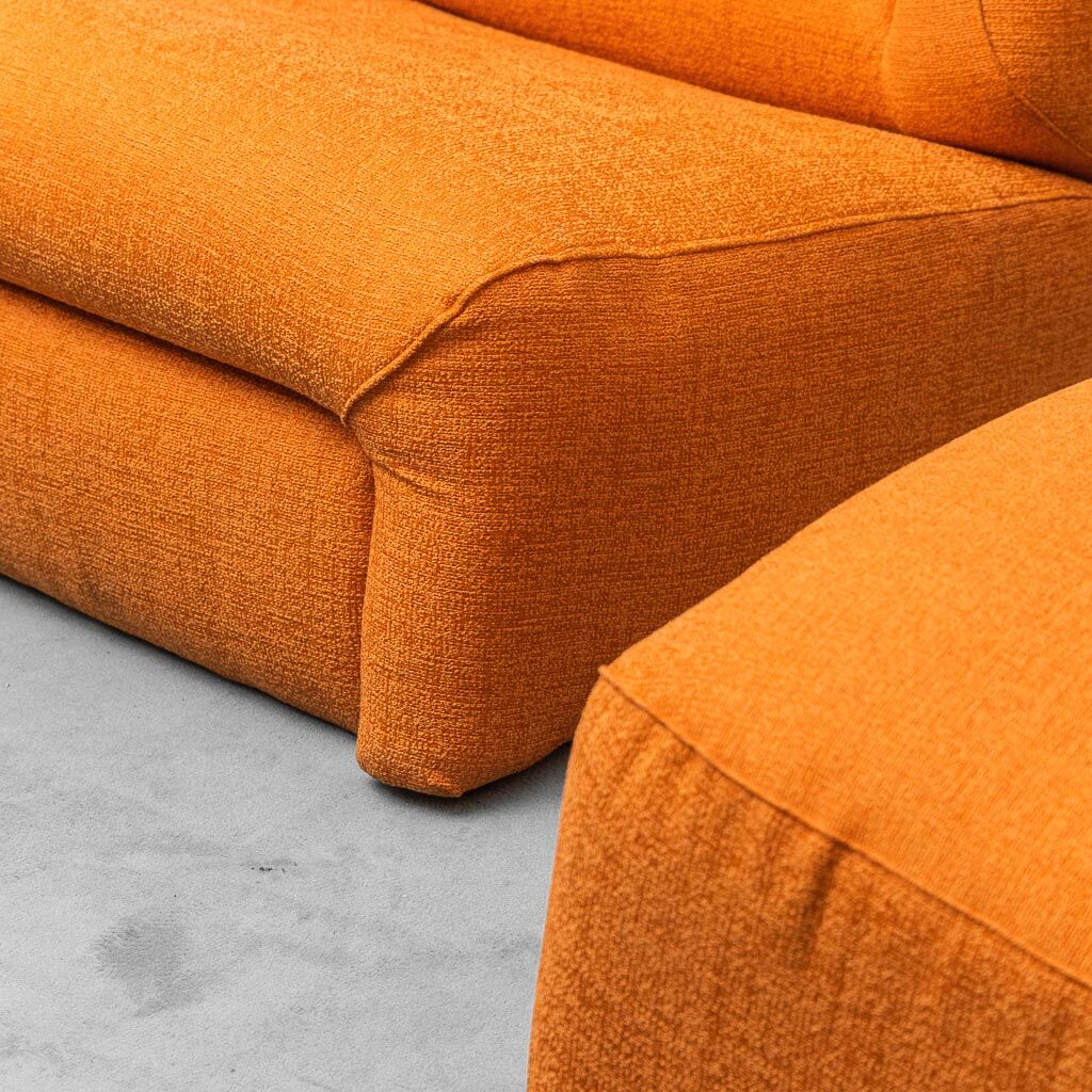 Modular 2-seater sofa in fabric, 1970s vintage modernism