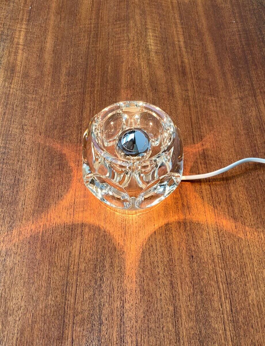 Vintage German glass table lamp by Peill & Putzler.