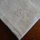 Set de 2 taies d'oreillers brodées monogrammées R.A anciennes en coton 70cm sur 73 cm
