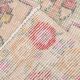 4x7 Vintage Small Size Area Faded Coral Red Turkish Vintage Rug, 127x223 Cm