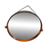 Miroir vintage en plastique orange seventies