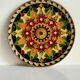 Assiette cloisonnée laiton vintage