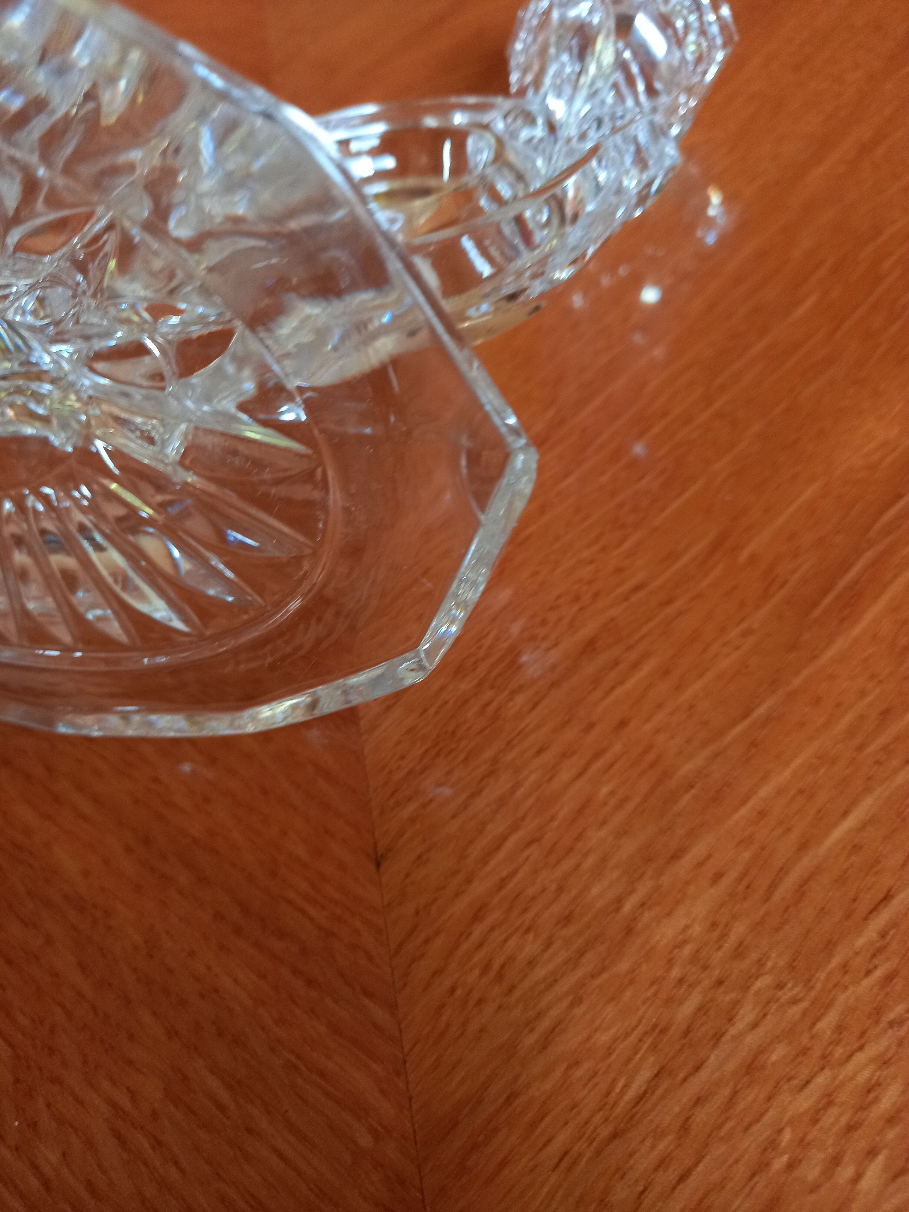 Pair of double glass candle holders