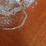 Pair of double glass candle holders