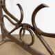1960s curved wooden cheval mirror