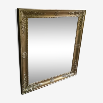 Miroir ancien bois doré - 73x62cm