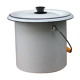 White enamelled bucket