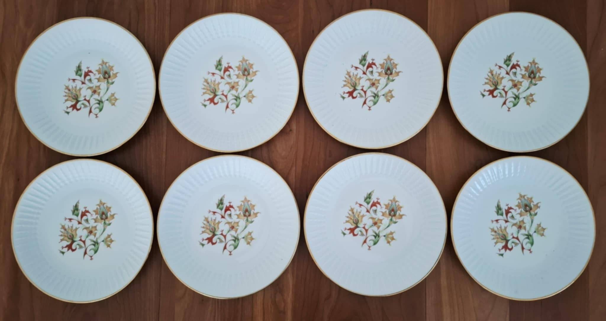 Fernand Deshoulières Chauvigny Porcelain Dinner Plates