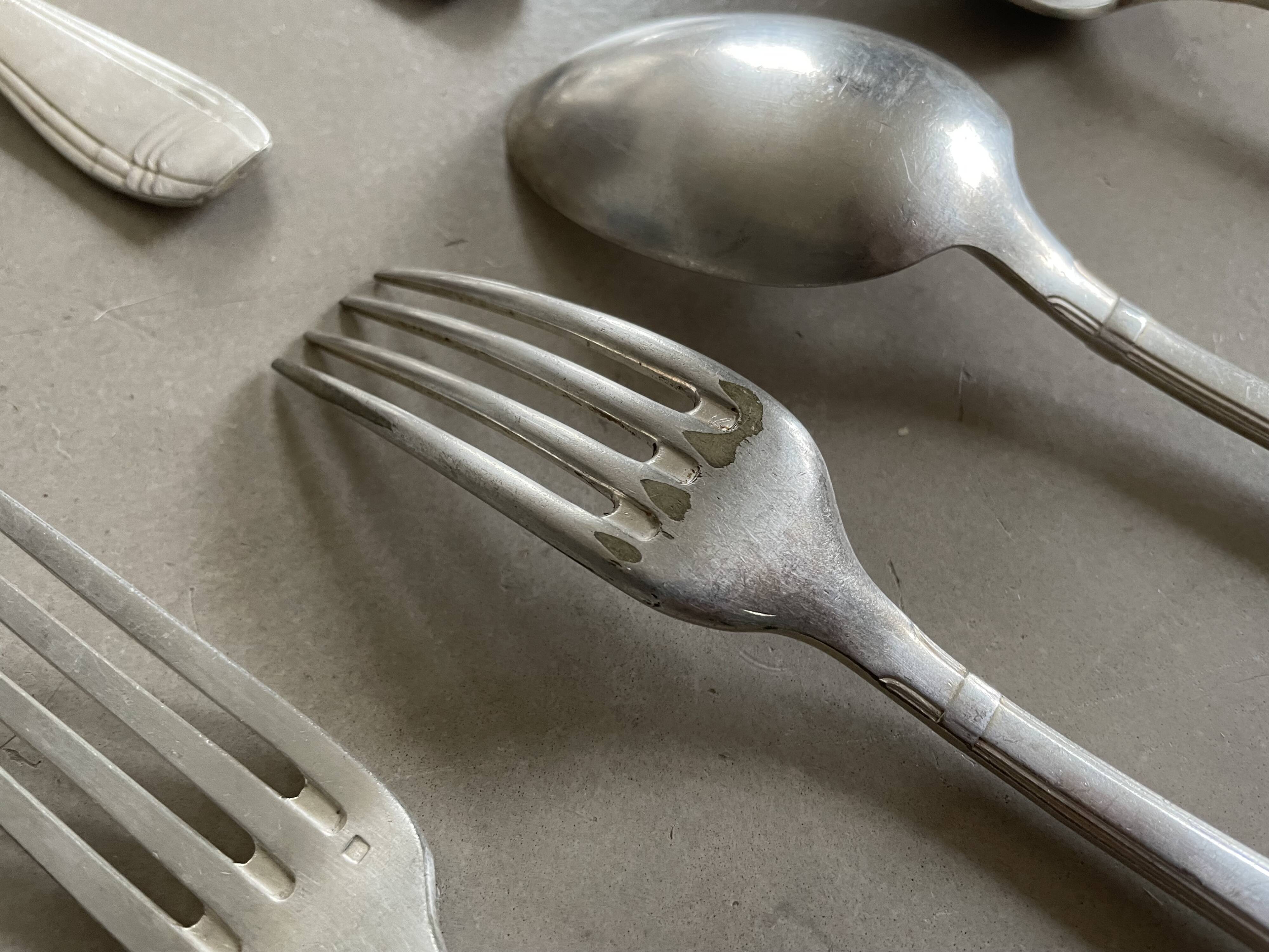 Set of cutlery, Art Deco silverware
