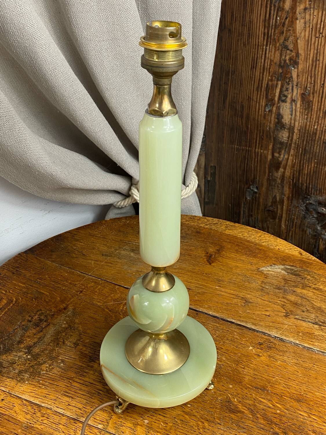 Onyx and brass lamp