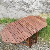 Table + 4 solid teak chairs