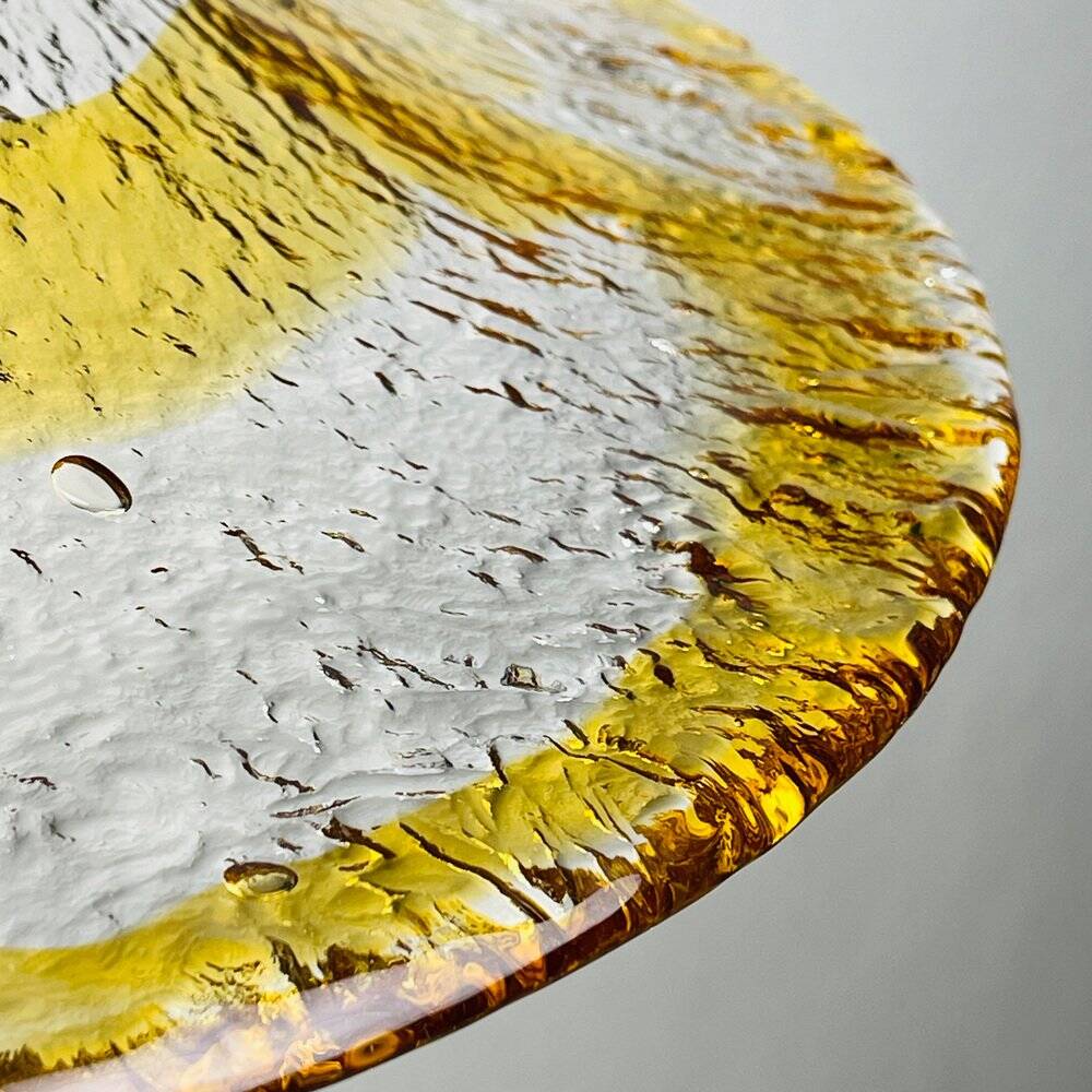 Vintage Murano glass pendant lamp by AV Mazzega, Italy, 1950s.