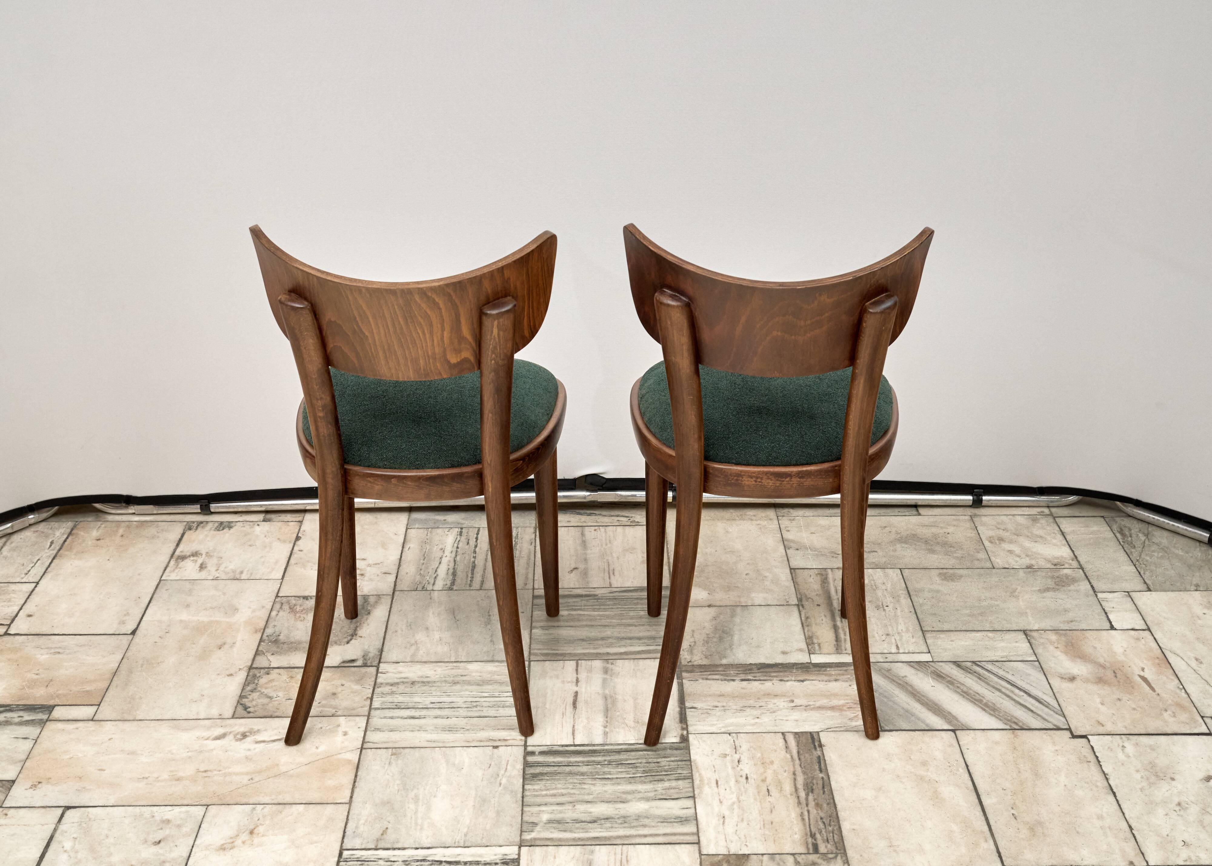Set of 4 Thonet Chairs, 1950s, Czechoslovakia