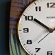 Vintage clock silent wall "Bayard blue green copper"