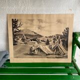 Old watercolor M.chaillet 1932