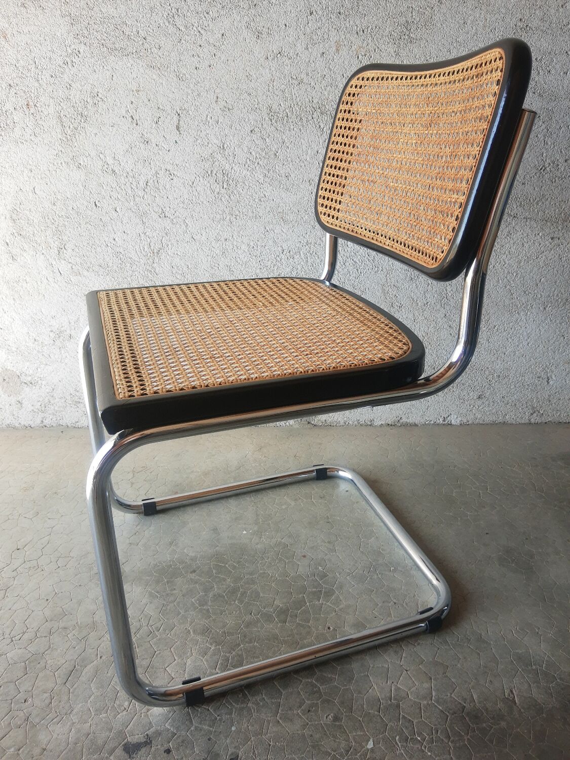 Set of 4 vintage Cesca B32 Marcel Breuer chairs